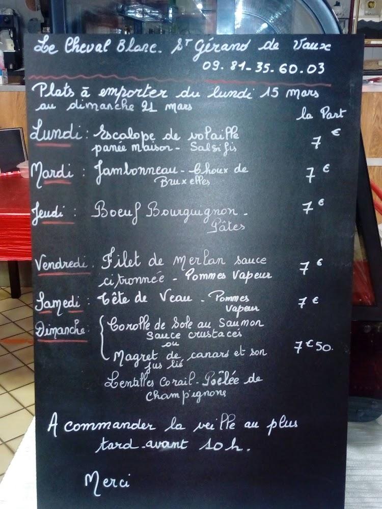 Le Cheval Blanc - Menu Image 2