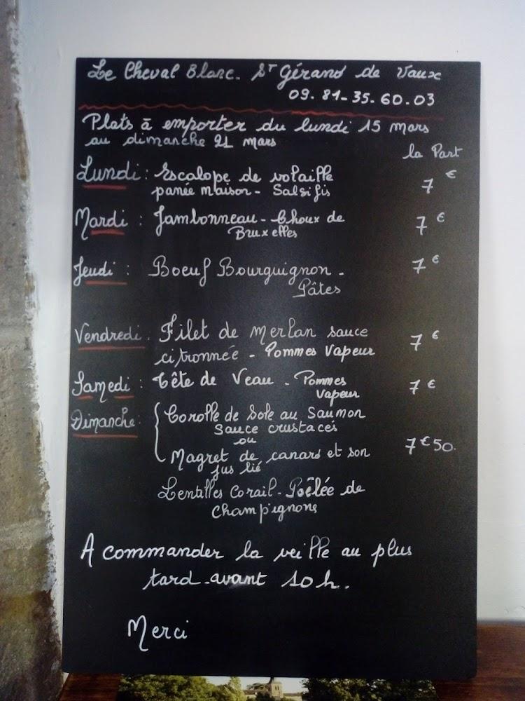 Le Cheval Blanc - Menu Image 3
